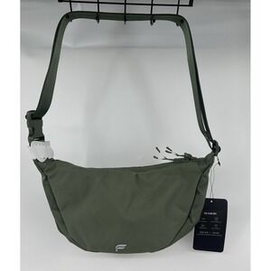 Fabletics The Sling Bag  Adjustable Utility Green Zipper New  12X7